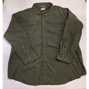 Columbia Omni Shade Shirt Mens XXL Green Button Up Fishing Hiking Outdoor Nylon
